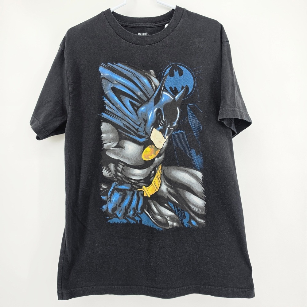 Y2K Batman T Shirt 2009 DC Comics Dark Knight Graphic Tee Black Mens Large
